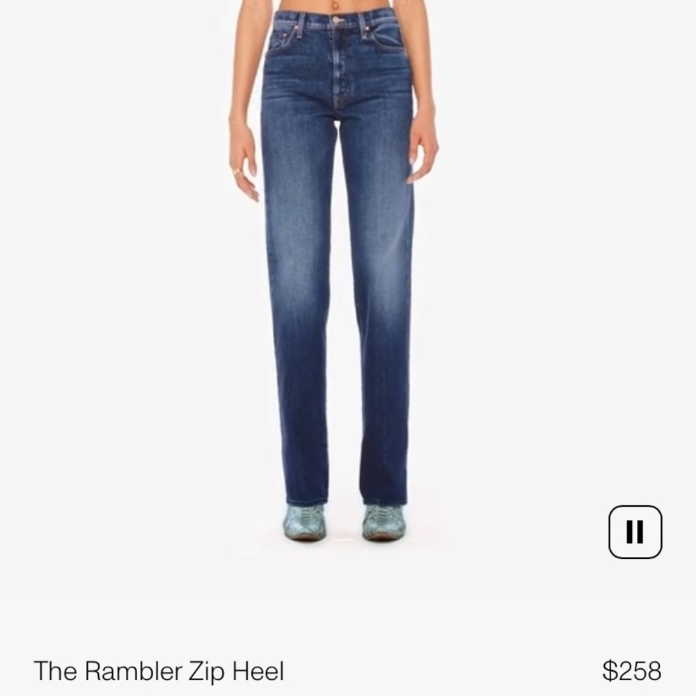 MOTHER Straight Leg Jeans in Indigo Fade